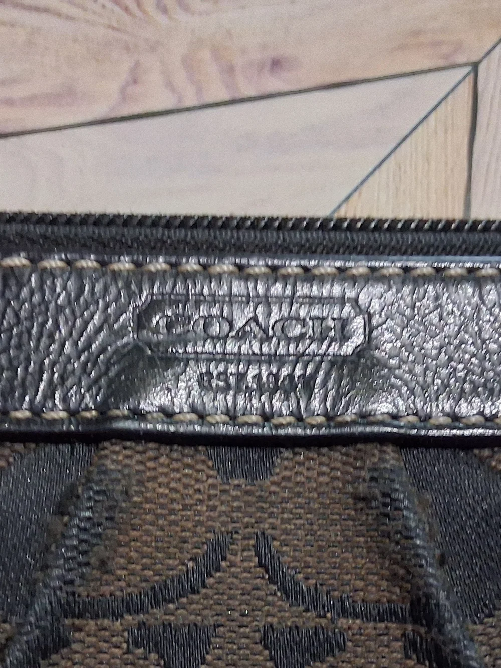 Authentic Coach Signature Jacquard Cosmetic Bag
